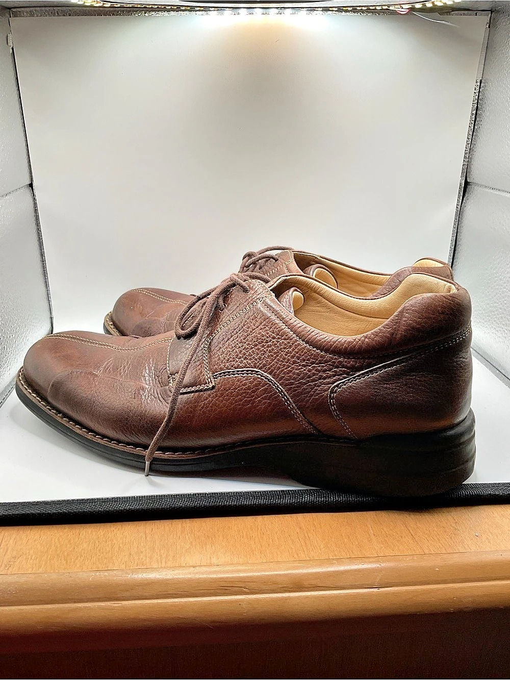 Johnston & Murphy Men's Leather Oxfords US 8 Brown